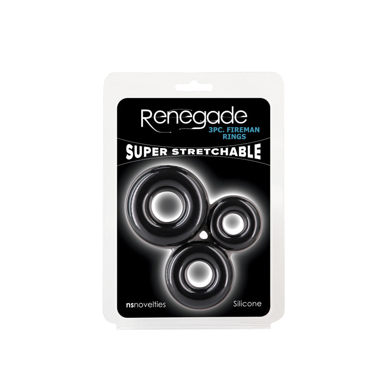 Renegade 3pc Fireman Rings -  -  Cock Rings - Set of 3 Sizes