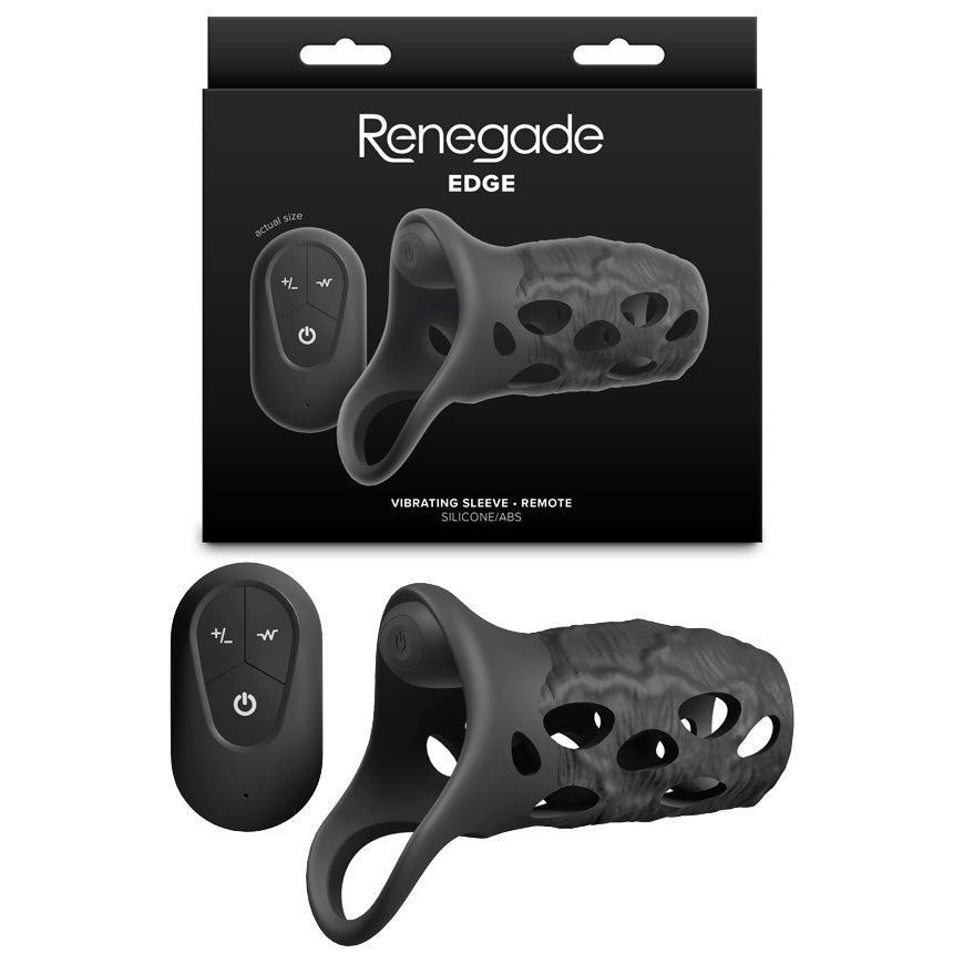 Renegade Edge -  -  USB Rechargeable Vibrating Penis Sleeve with Wireless Remote