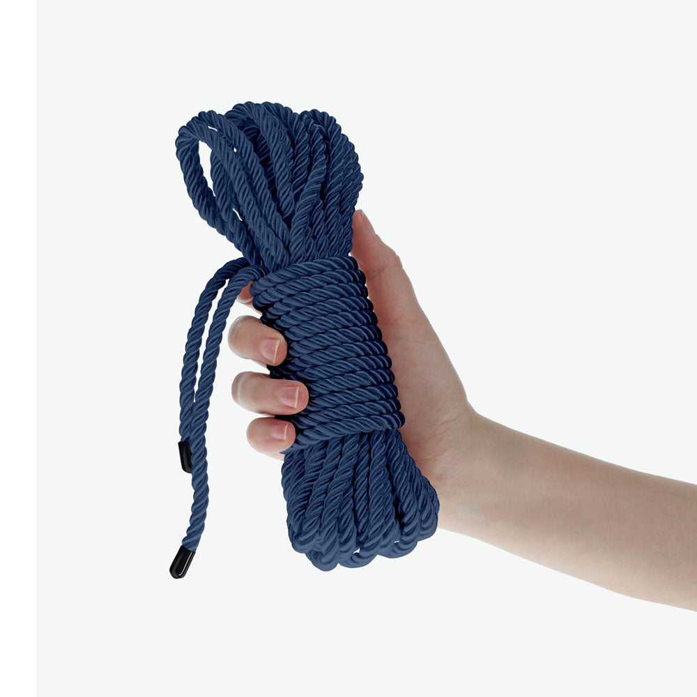 OUCH! Bondage Rope - 10 M - Navy  - Navy  Nylon Bondage Rope - 10 metre Length