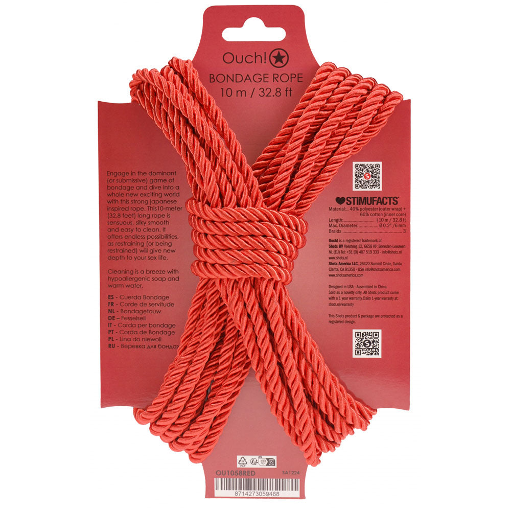 OUCH! Bondage Rope - 10 M -  -  Nylon Bondage Rope - 10 metre Length