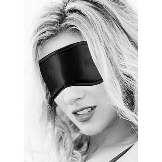 OUCH!  & White Satin Eye-Mask -  Eye Restraint