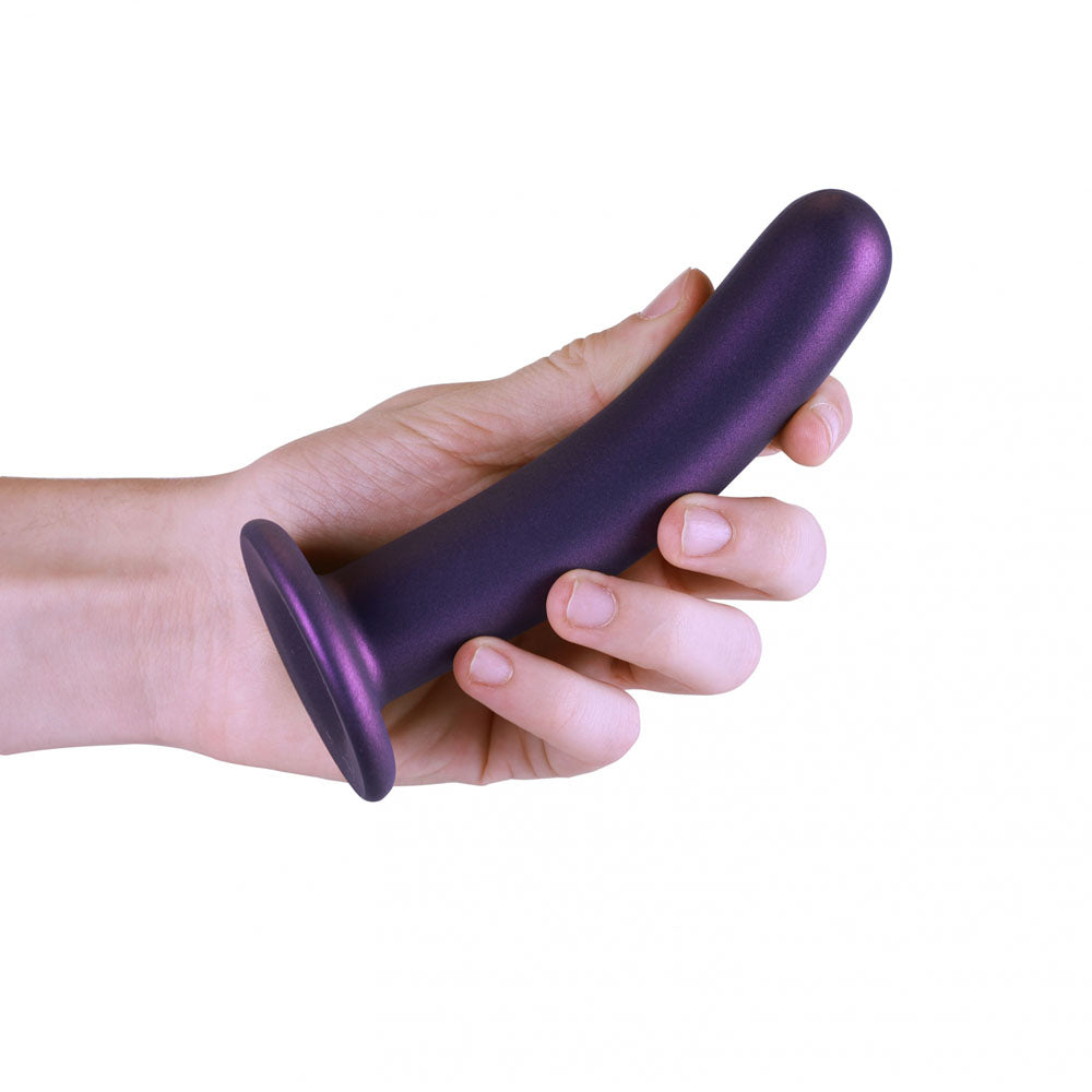 OUCH! Smooth Silicone G-Spot Dildo - 6'' / 14.5 cm - Metallic  14.5 cm Dildo