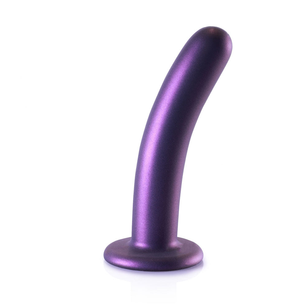 OUCH! Smooth Silicone G-Spot Dildo - 6'' / 14.5 cm - Metallic  14.5 cm Dildo
