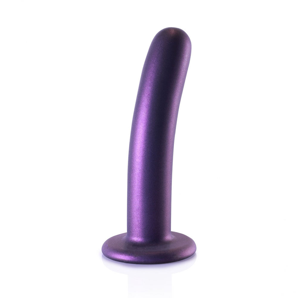 OUCH! Smooth Silicone G-Spot Dildo - 6'' / 14.5 cm - Metallic  14.5 cm Dildo