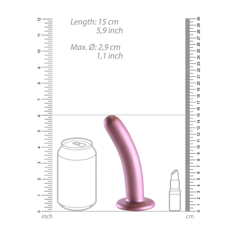 OUCH! Smooth Silicone G-Spot Dildo - 6'' / 14.5 cm -  14.5 cm Dildo