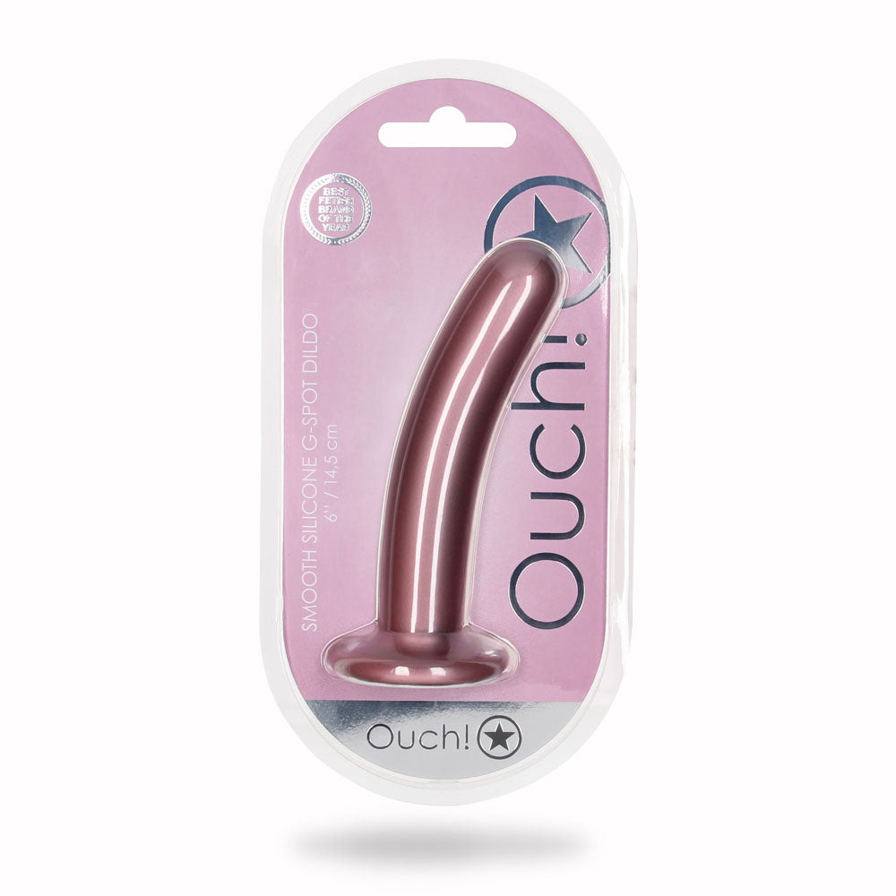 OUCH! Smooth Silicone G-Spot Dildo - 6'' / 14.5 cm -  14.5 cm Dildo