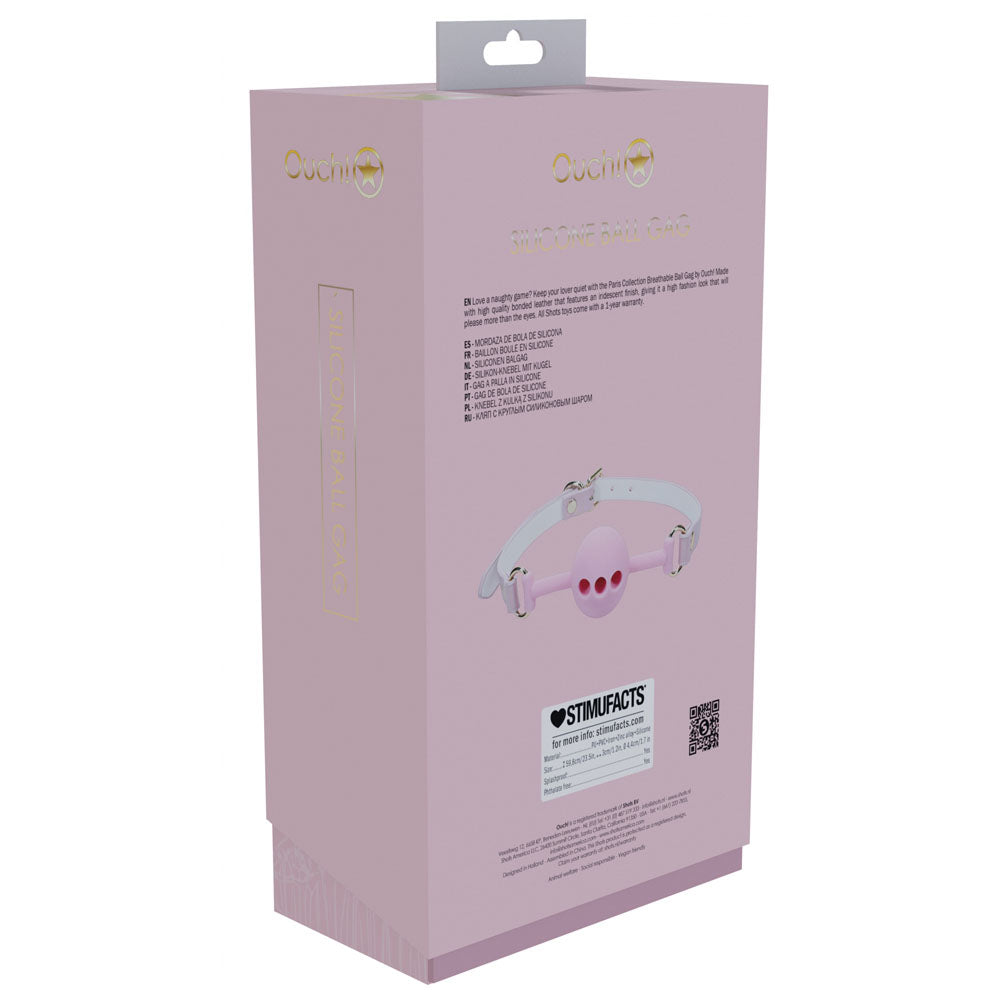 OUCH! Paris Collection - Silicone Ball Gag -  Breatheable Mouth Restraint