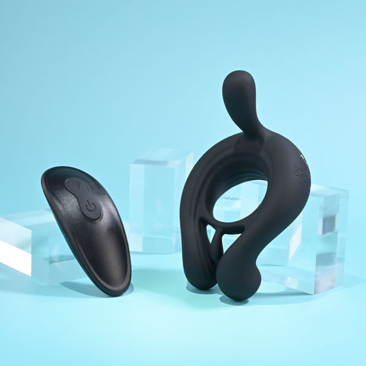 Playboy Pleasure TRIPLE PLAY -  USB Rechargeable Cock Ring with Wireless Remote
