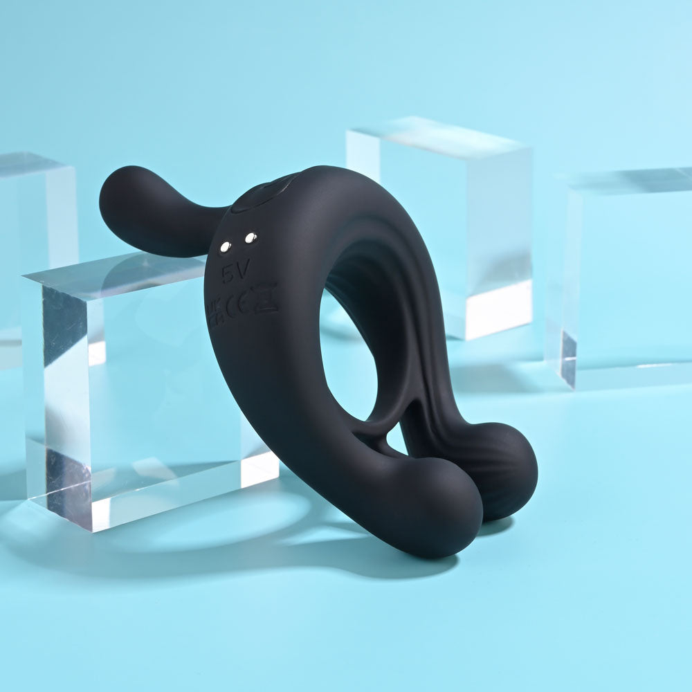 Playboy Pleasure TRIPLE PLAY -  USB Rechargeable Cock Ring with Wireless Remote