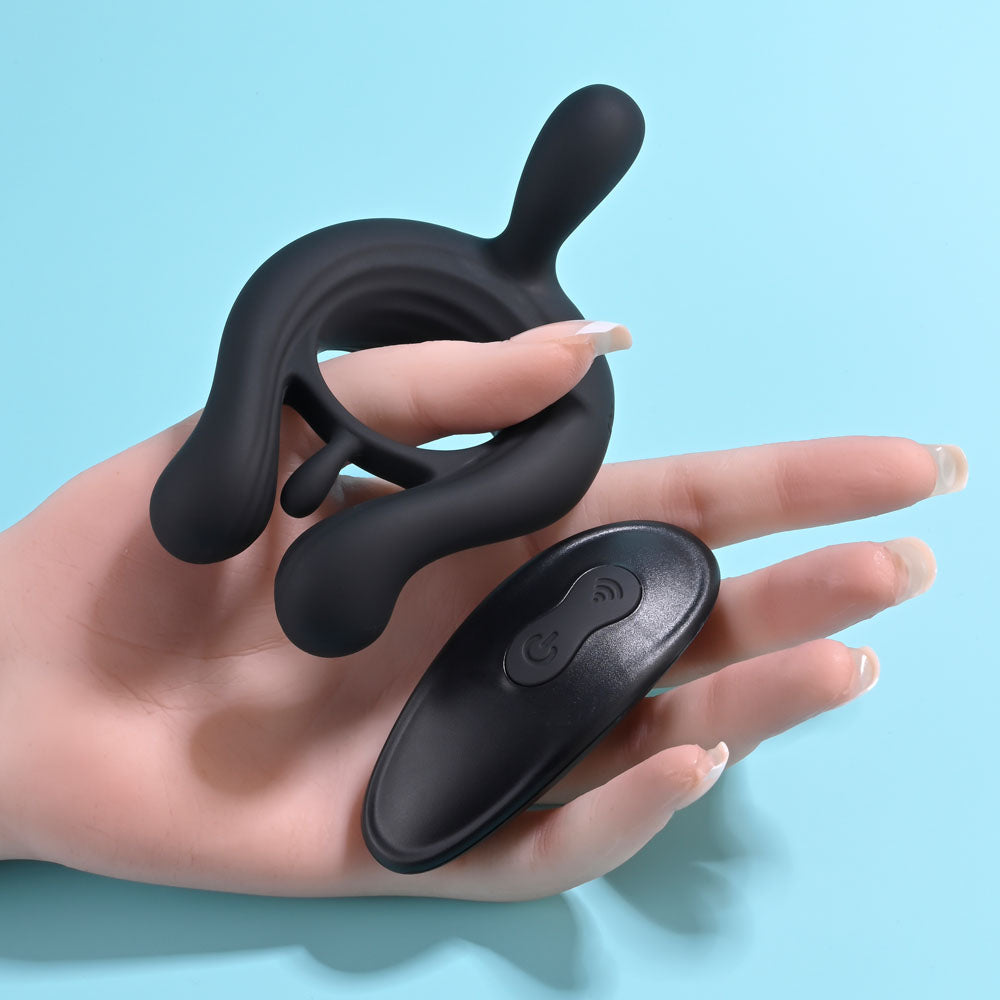 Playboy Pleasure TRIPLE PLAY -  USB Rechargeable Cock Ring with Wireless Remote