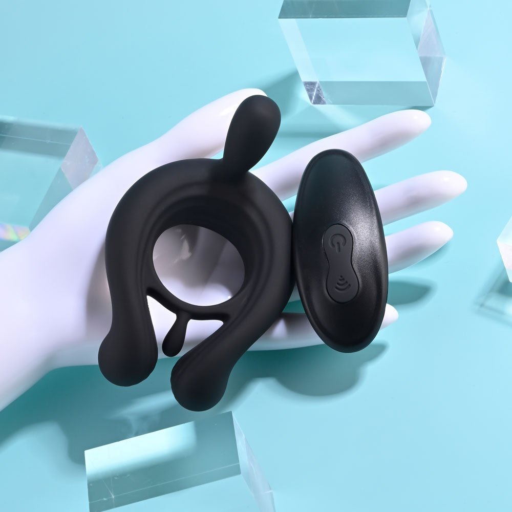 Playboy Pleasure TRIPLE PLAY -  USB Rechargeable Cock Ring with Wireless Remote