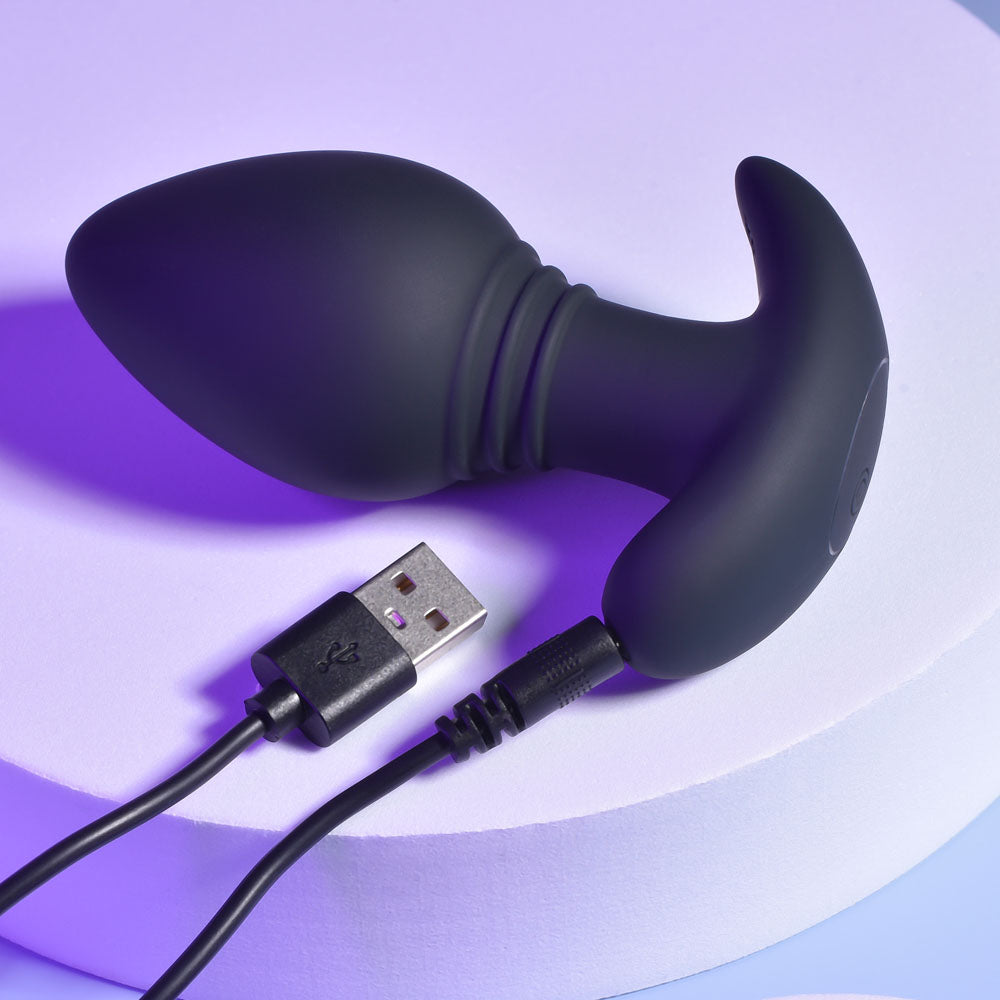 Playboy Pleasure PLUG & PLAY -  10.3 cm USB Rechargeable Vibrating Butt Plug with Wireless Remote