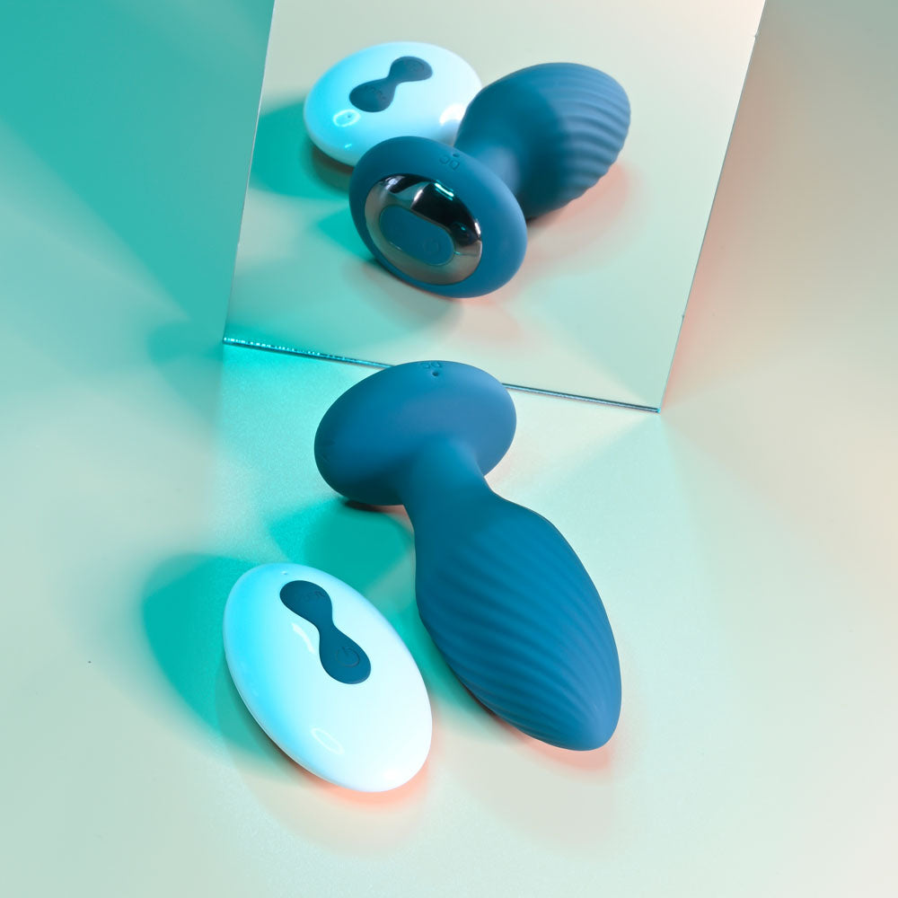 Playboy Pleasure SPINNING TAIL TEASER -  9.7 cm USB Rechargeable Vibrating & Rotating Butt Plug with Wireless Remote
