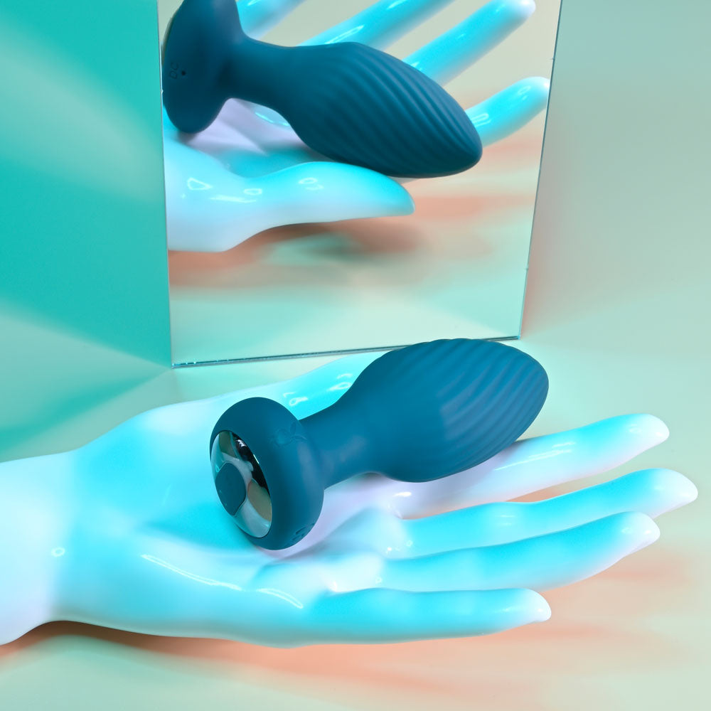Playboy Pleasure SPINNING TAIL TEASER -  9.7 cm USB Rechargeable Vibrating & Rotating Butt Plug with Wireless Remote