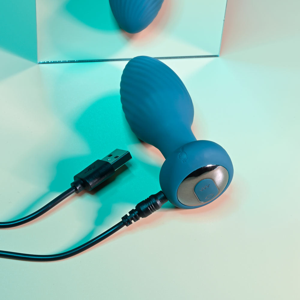 Playboy Pleasure SPINNING TAIL TEASER -  9.7 cm USB Rechargeable Vibrating & Rotating Butt Plug with Wireless Remote