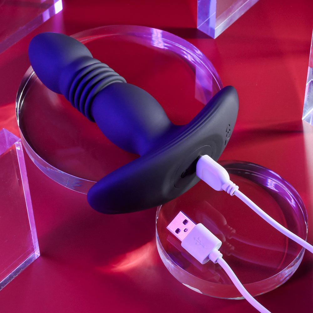 Playboy Pleasure TRUST THE THRUST -  13.7 cm USB Rechargeable Thrusting Butt Plug with Wireless Remote