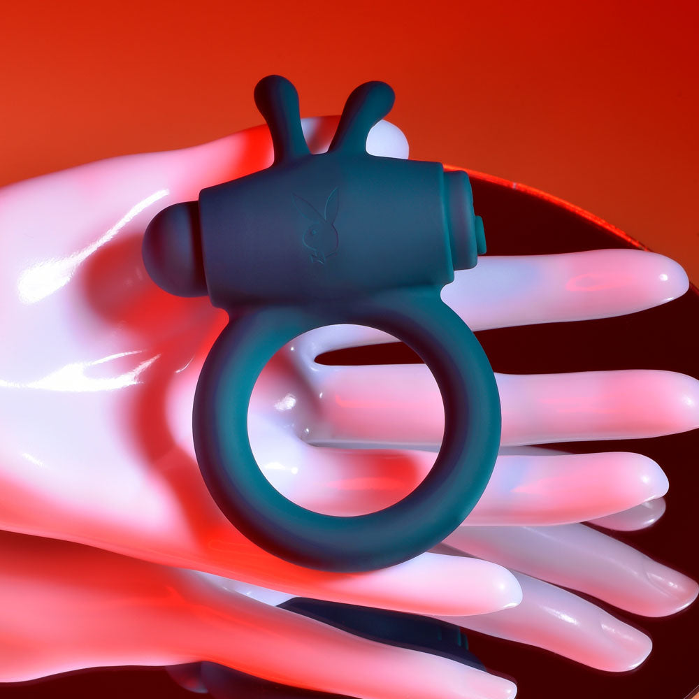 Playboy Pleasure BUNNY BUZZER -  USB Rechargeable Vibrating Cock Ring