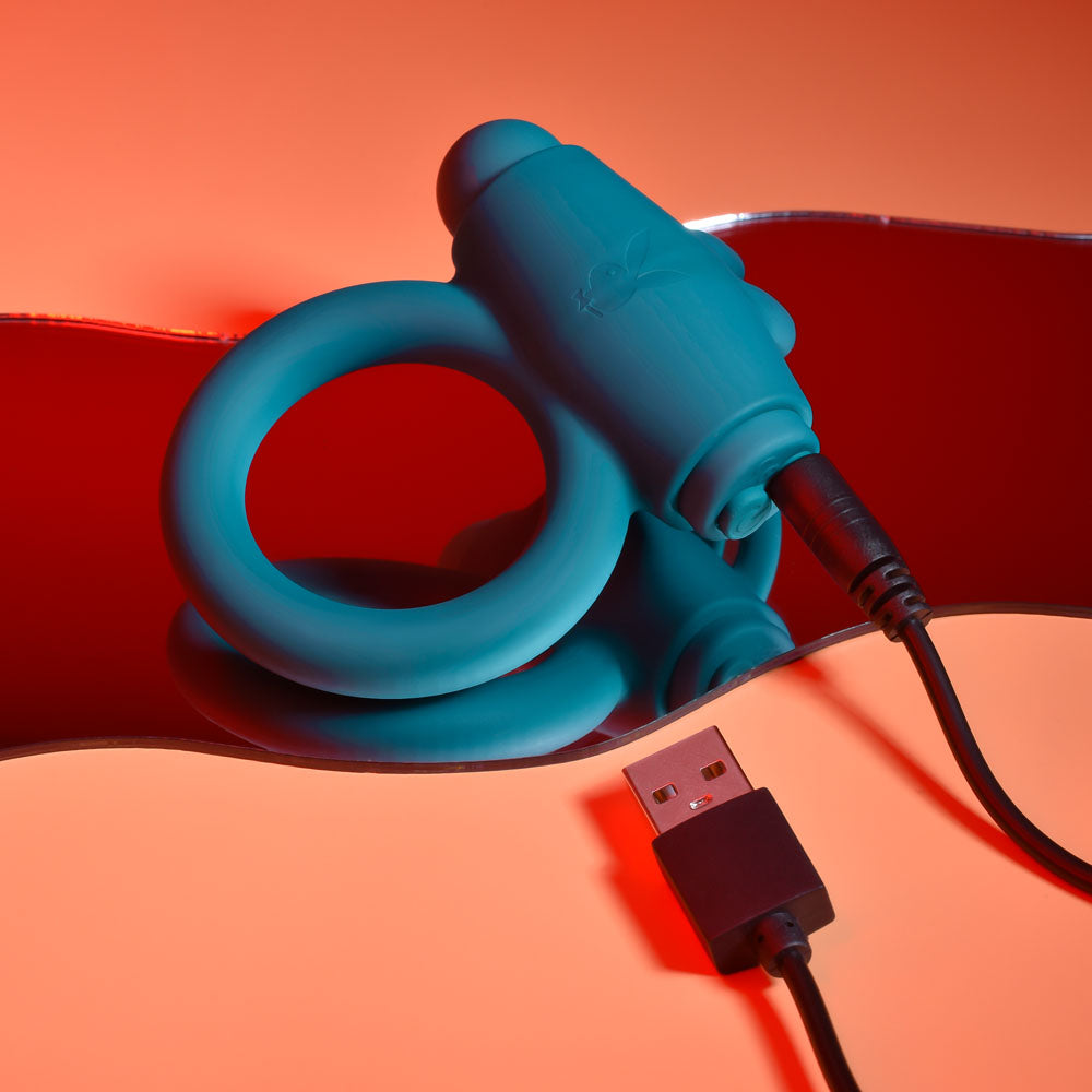 Playboy Pleasure BUNNY BUZZER -  USB Rechargeable Vibrating Cock Ring