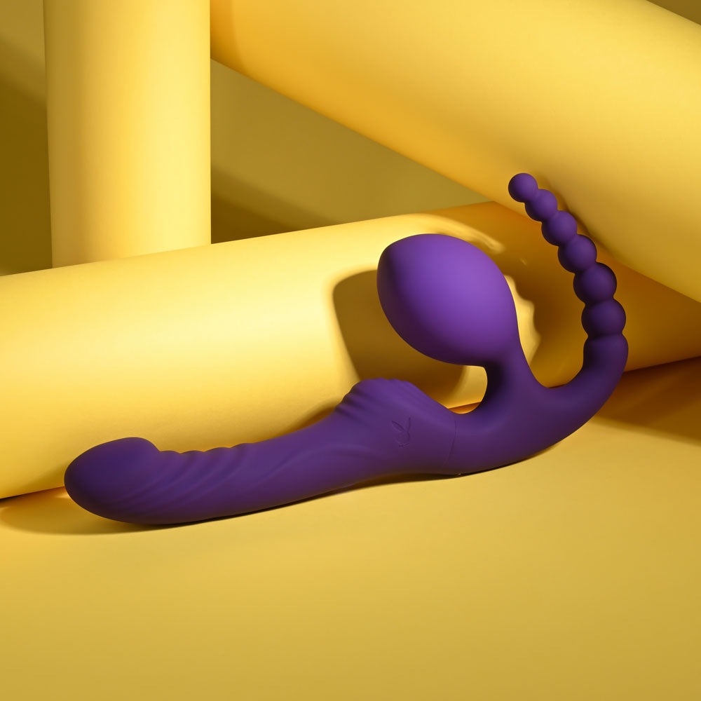 Playboy Pleasure HUG IT OUT -  29 cm USB Rechargeable Strapless Strap-On