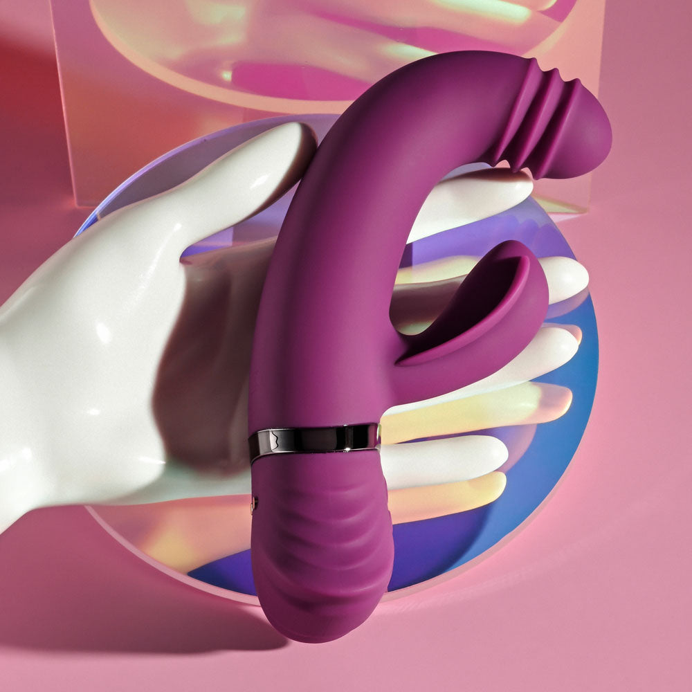 Playboy Pleasure TAP THAT -  16.5 cm USB Rechargebale Rabbit Vibrator
