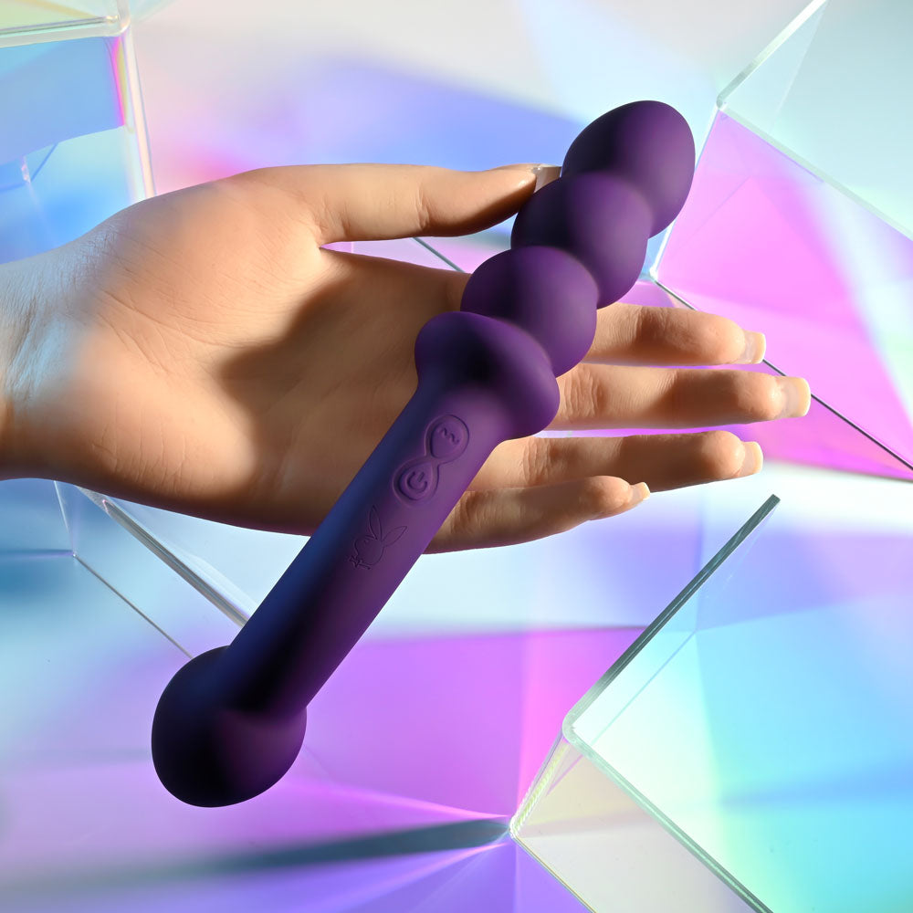 Playboy Pleasure THE SEEKER -  20.3 cm USB Rechargeable Double Ended Vibrator