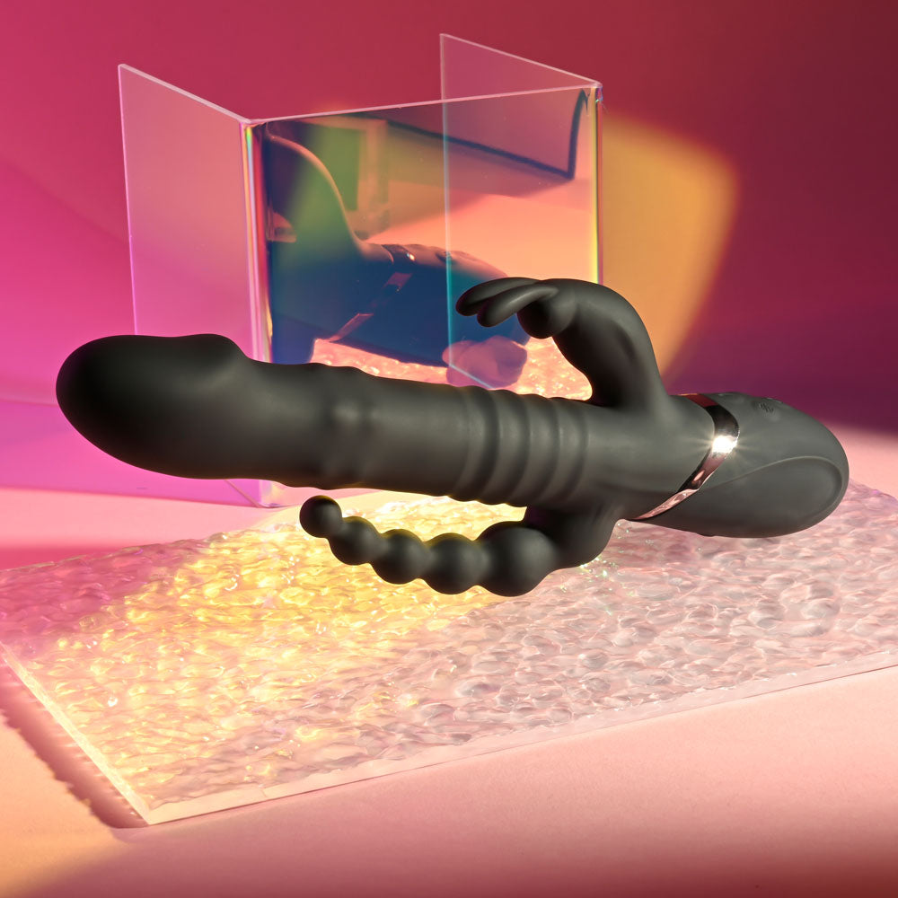 Playboy Pleasure BIG BUNNY ENERGY -  26.2 cm USB Rechargeable Rabbit Vibrator with Anal Beads