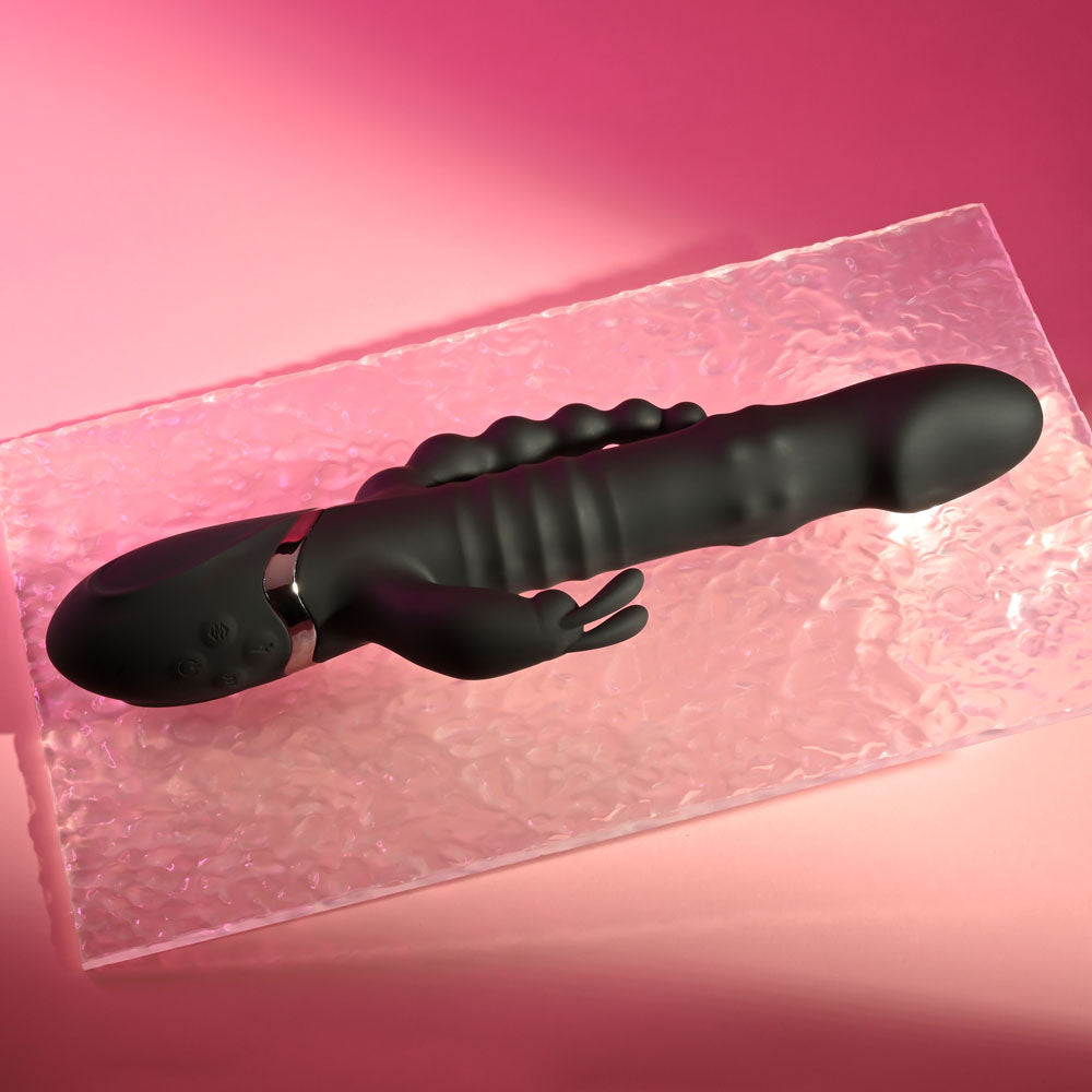 Playboy Pleasure BIG BUNNY ENERGY -  26.2 cm USB Rechargeable Rabbit Vibrator with Anal Beads