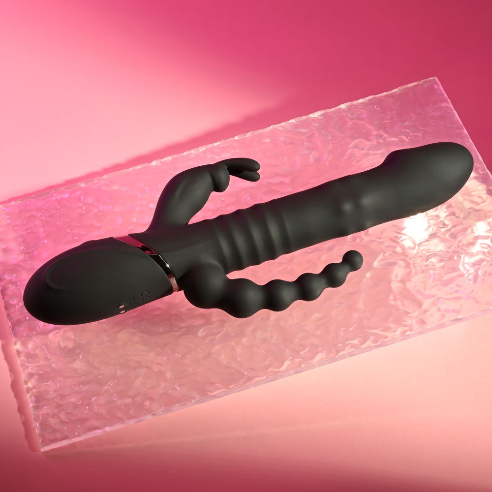 Playboy Pleasure BIG BUNNY ENERGY -  26.2 cm USB Rechargeable Rabbit Vibrator with Anal Beads