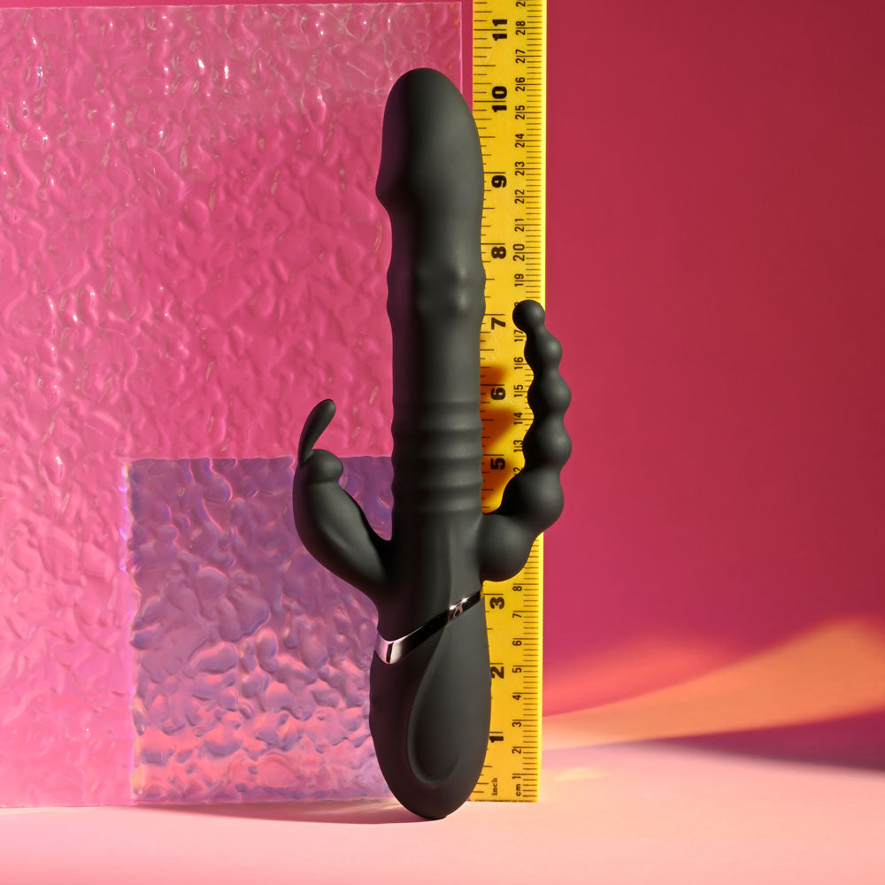 Playboy Pleasure BIG BUNNY ENERGY -  26.2 cm USB Rechargeable Rabbit Vibrator with Anal Beads