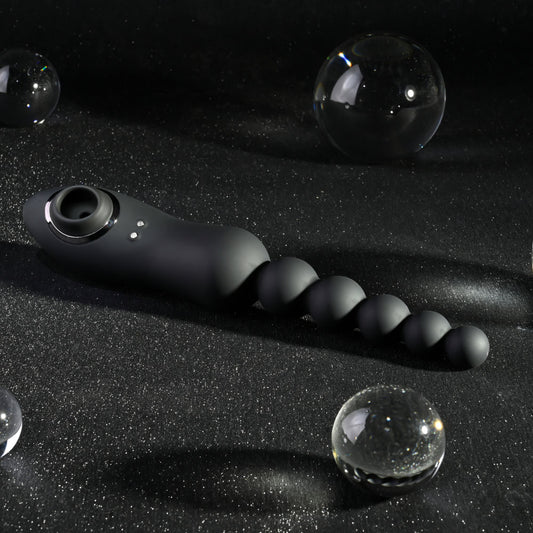 Playboy Pleasure LET IT BEAD -  23.1 cm USB Rechargeable Vibrating Anal Beads with Clitoral Suction