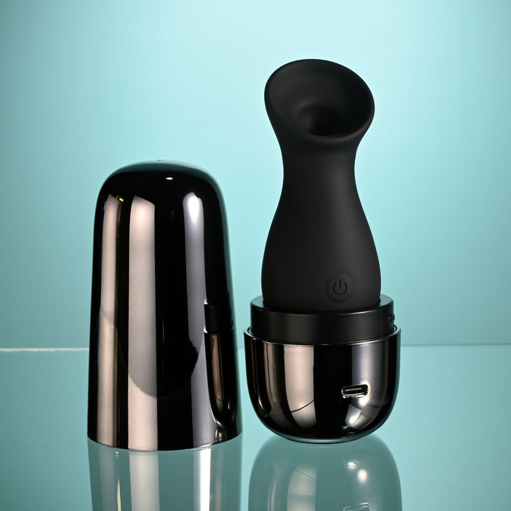 Playboy Pleasure THE JET SET - SUCKER -  10.3 cm Sucking Stimulator with Rechargeable Charging Case