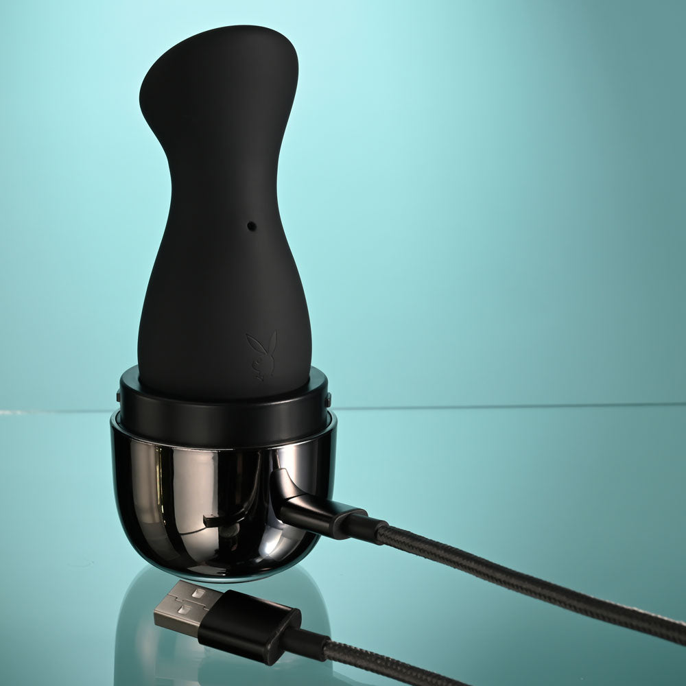 Playboy Pleasure THE JET SET - SUCKER -  10.3 cm Sucking Stimulator with Rechargeable Charging Case