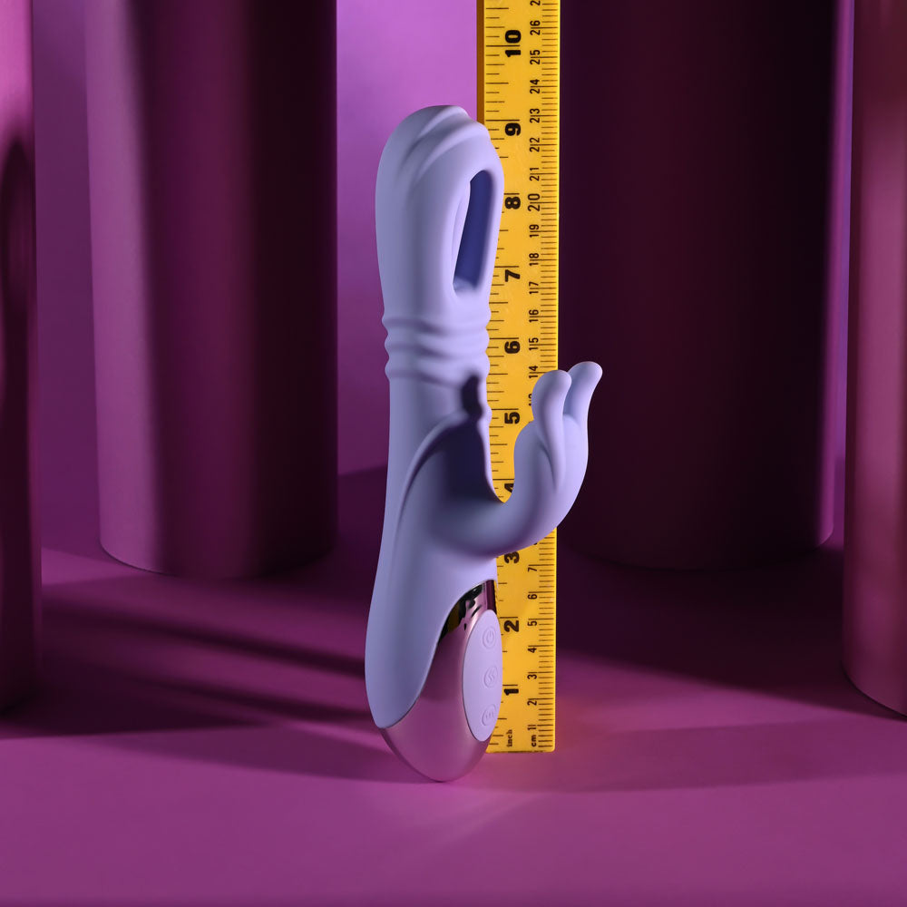 Playboy Pleasure TAP ME IN -  24.2 cm USB Rechargeable Rabbit Vibrator with Tapping Shaft
