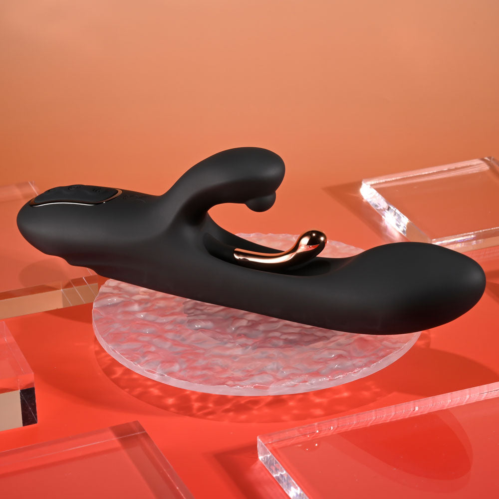 Playboy Pleasure AUREUS -  22.7 cm USB Rechargeable Rabbit Vibrator with Internal Flicker