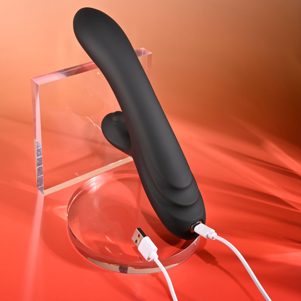 Playboy Pleasure AUREUS -  22.7 cm USB Rechargeable Rabbit Vibrator with Internal Flicker