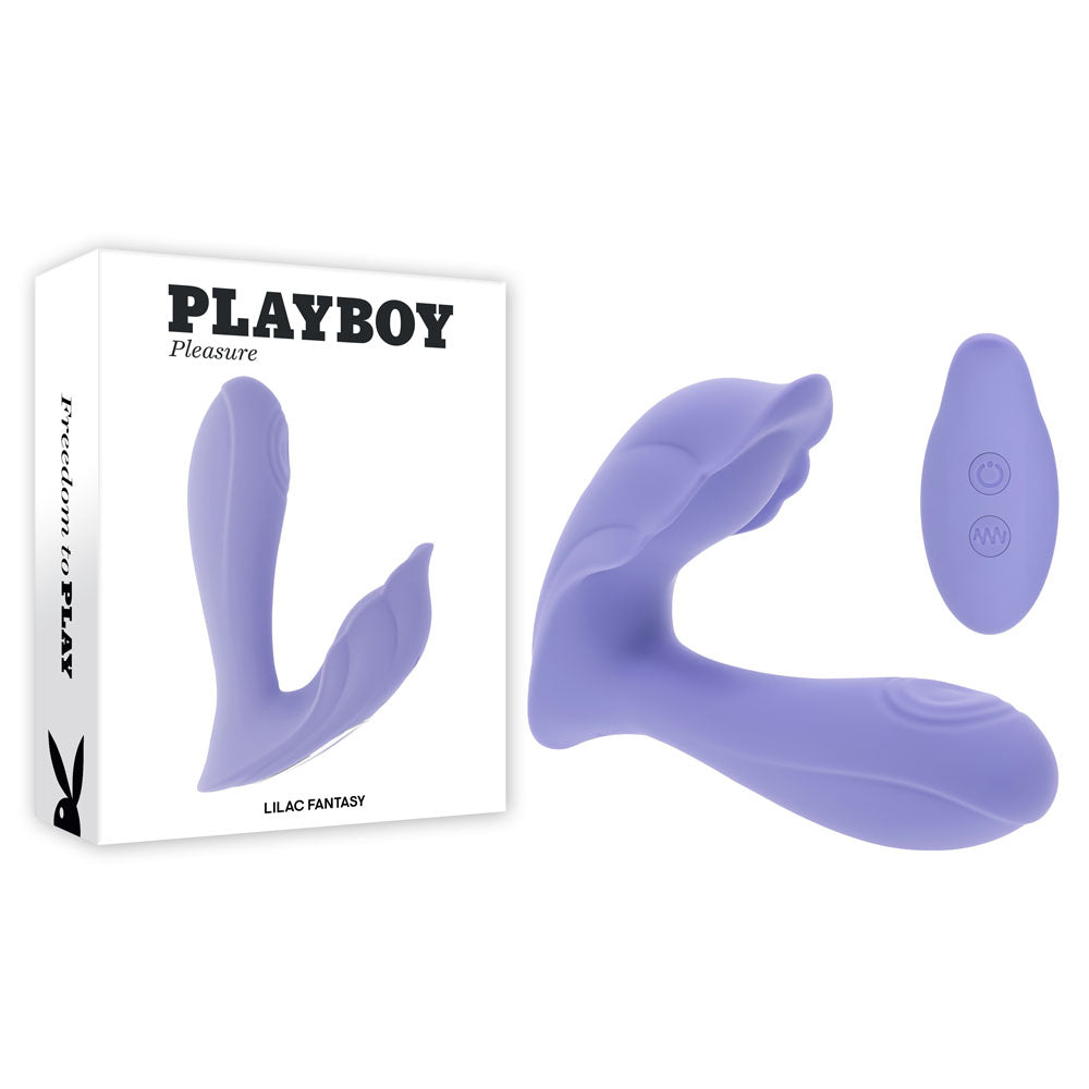Playboy Pleasure LILAC FANTASY -  13.5 cm USB Rechargeable Tapping Vibrator with Remote