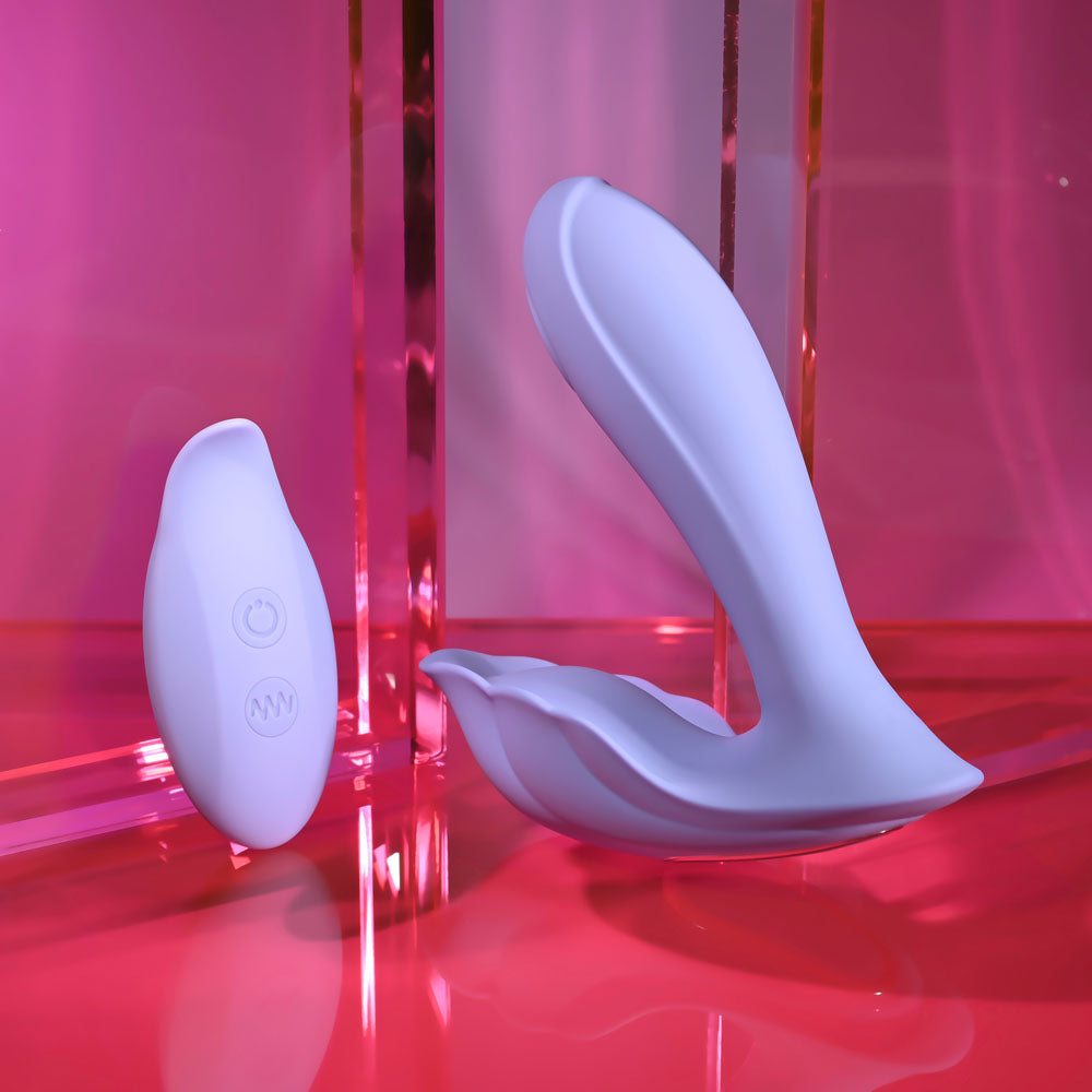 Playboy Pleasure LILAC FANTASY -  13.5 cm USB Rechargeable Tapping Vibrator with Remote
