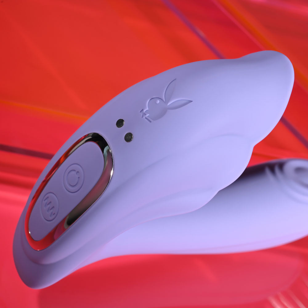 Playboy Pleasure LILAC FANTASY -  13.5 cm USB Rechargeable Tapping Vibrator with Remote