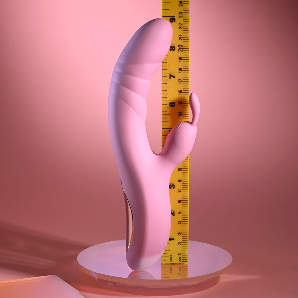 Playboy Pleasure RUB ME RIGHT -  23.2 cm USB Rechargeable Thrusting Rabbit Vibrator