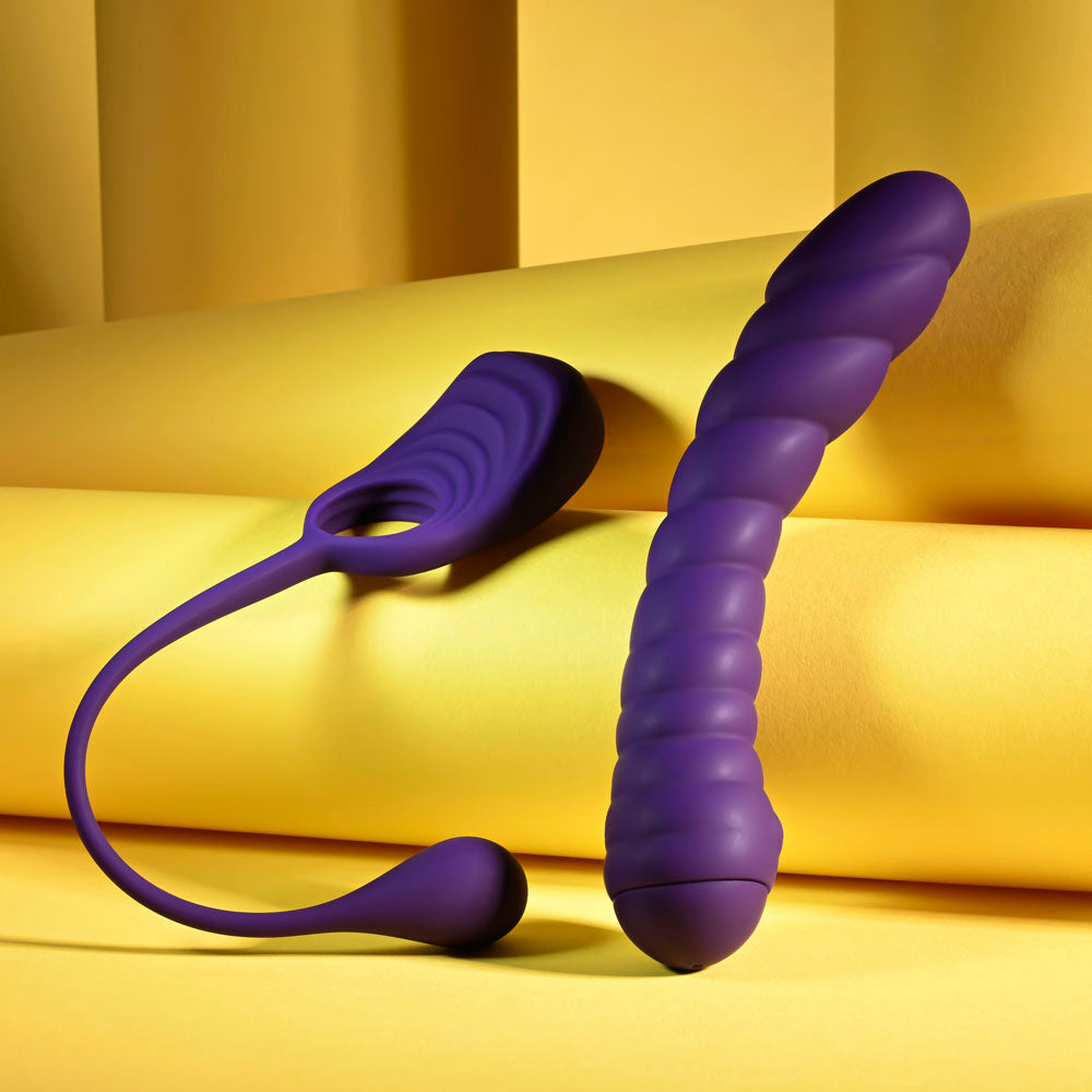 Playboy Pleasure TWISTED PLAYGROUND -  USB Rechargeable Vibrator and Cock Ring Kit