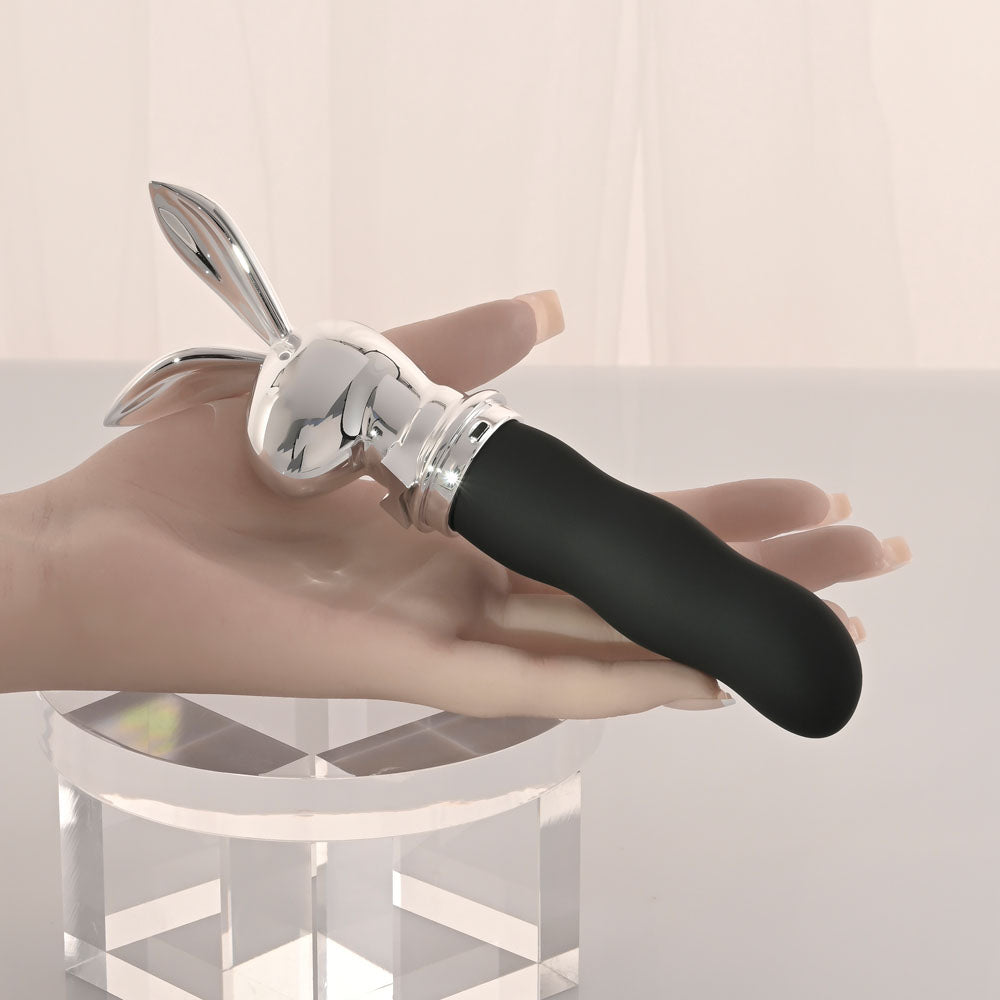 Playboy Pleasure BUNNY ON THE GO - /Chrome 18.6 cm USB-C Rechargeable Vibrator