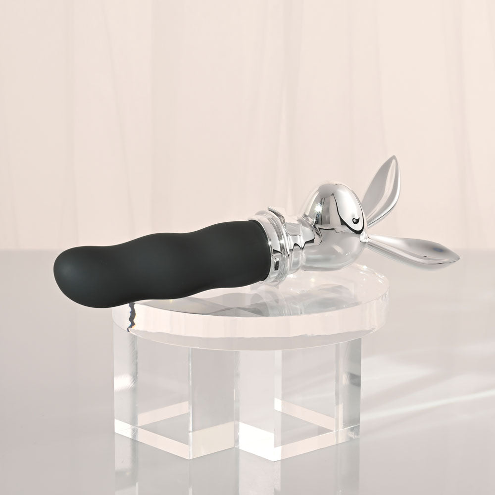 Playboy Pleasure BUNNY ON THE GO - /Chrome 18.6 cm USB-C Rechargeable Vibrator