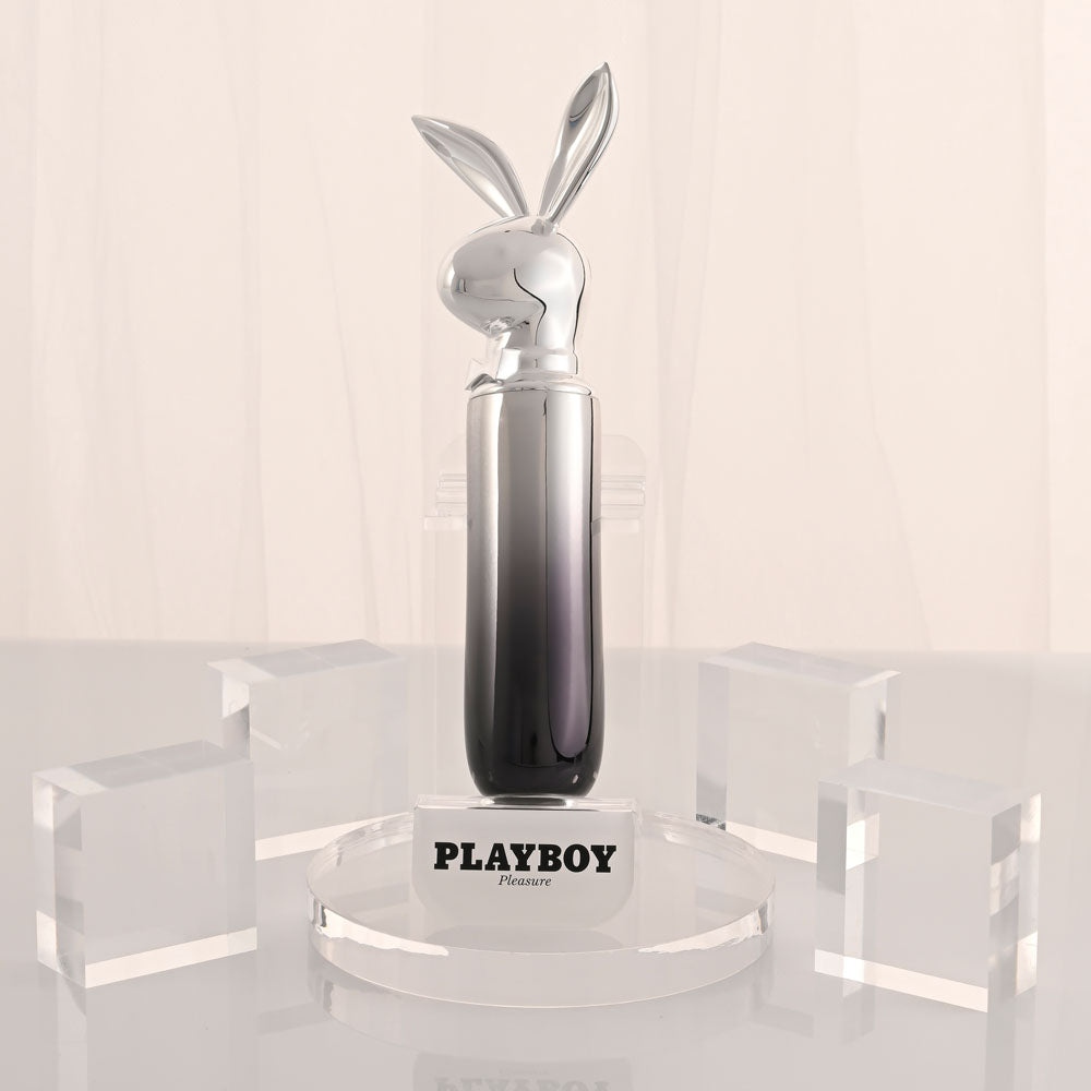 Playboy Pleasure BUNNY ON THE GO - /Chrome 18.6 cm USB-C Rechargeable Vibrator