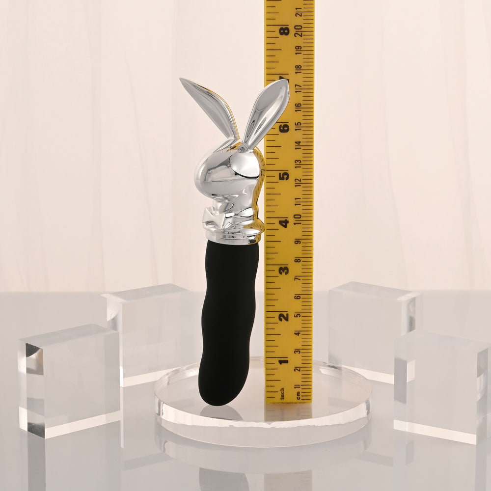 Playboy Pleasure BUNNY ON THE GO - /Chrome 18.6 cm USB-C Rechargeable Vibrator