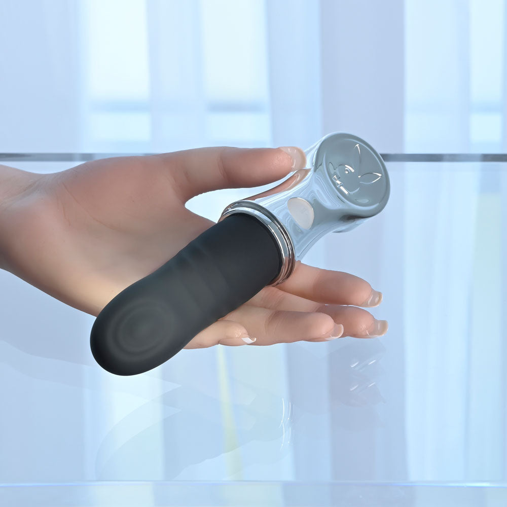 Playboy Pleasure BON VOYAGE - /Chrome 18.7 cm USB-C Rechargeable Tapping Vibrator