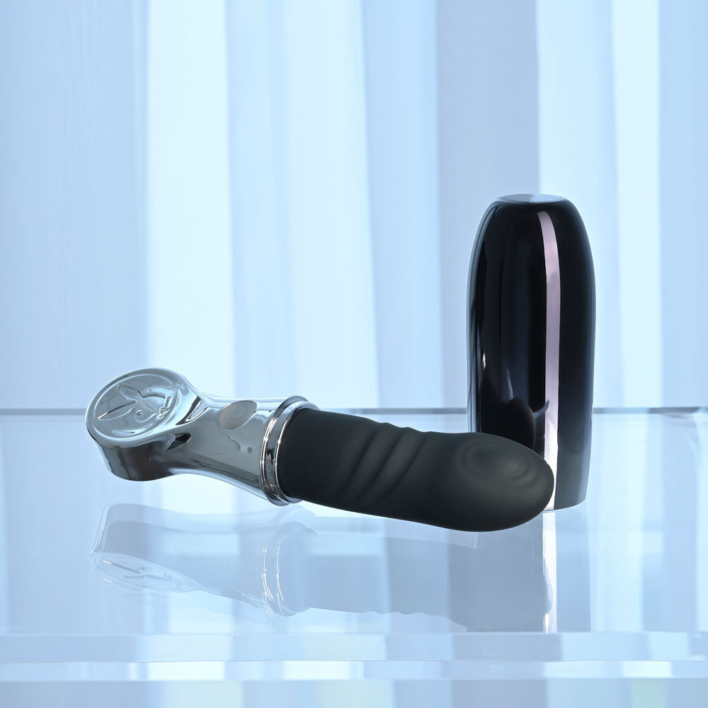 Playboy Pleasure BON VOYAGE - /Chrome 18.7 cm USB-C Rechargeable Tapping Vibrator