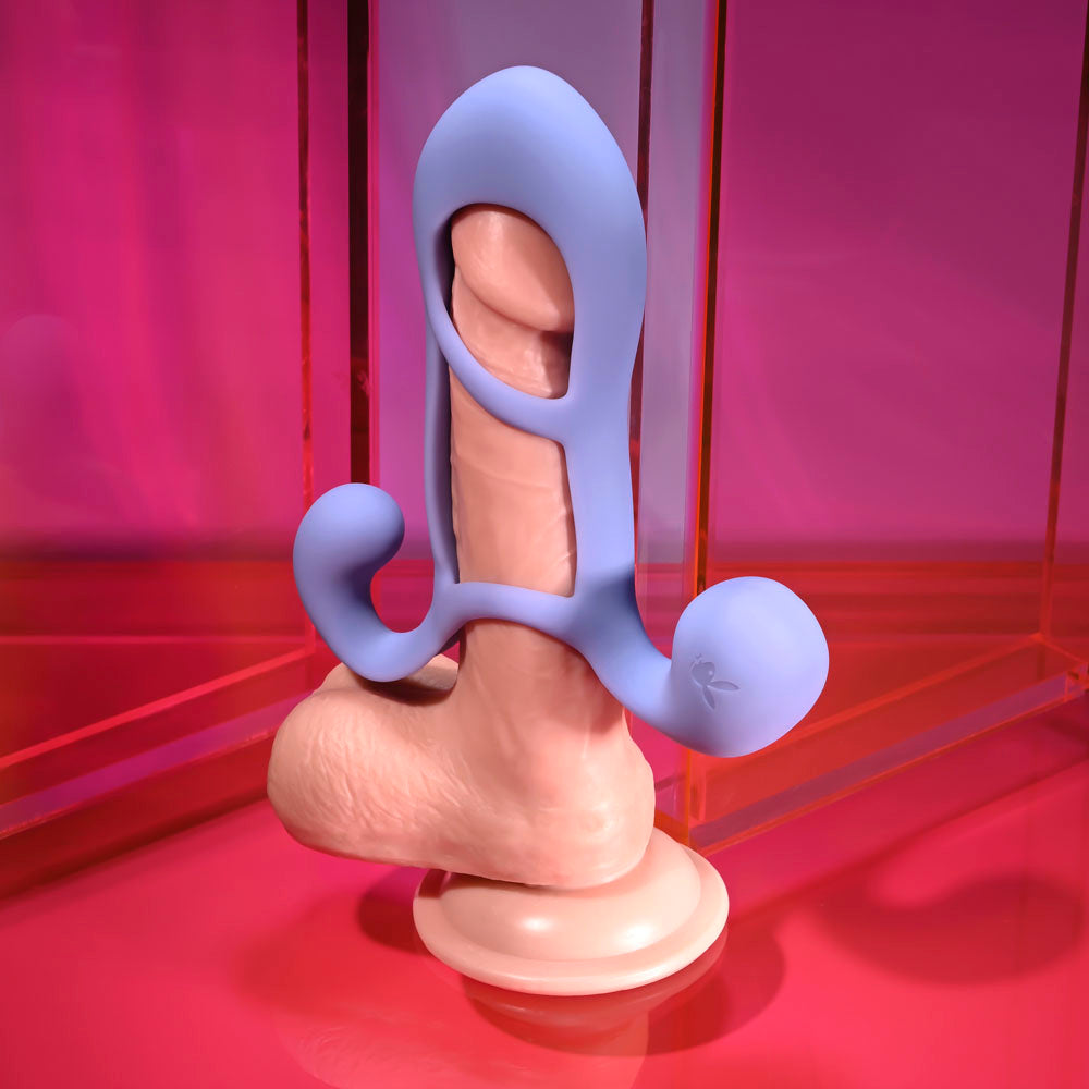 Playboy Pleasure FANTASY CAGE -  USB Rechargeable Vibrating Penis Sleeve