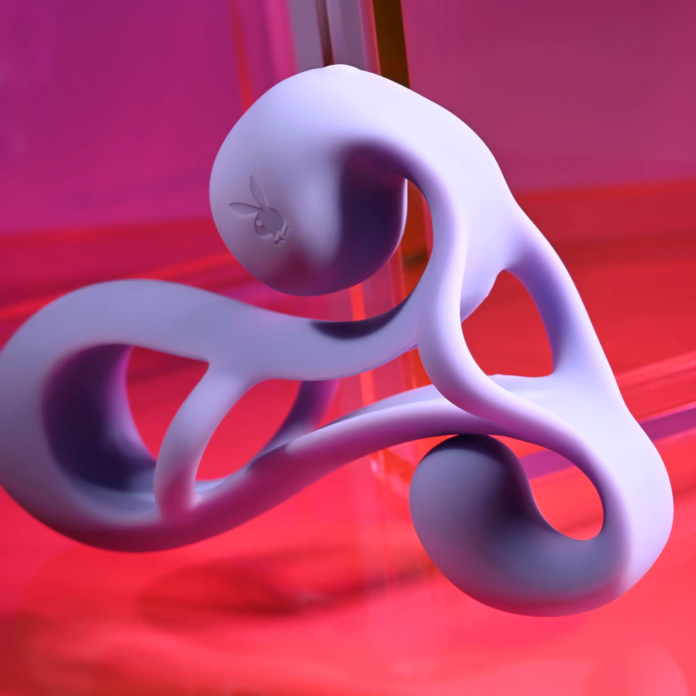 Playboy Pleasure FANTASY CAGE -  USB Rechargeable Vibrating Penis Sleeve