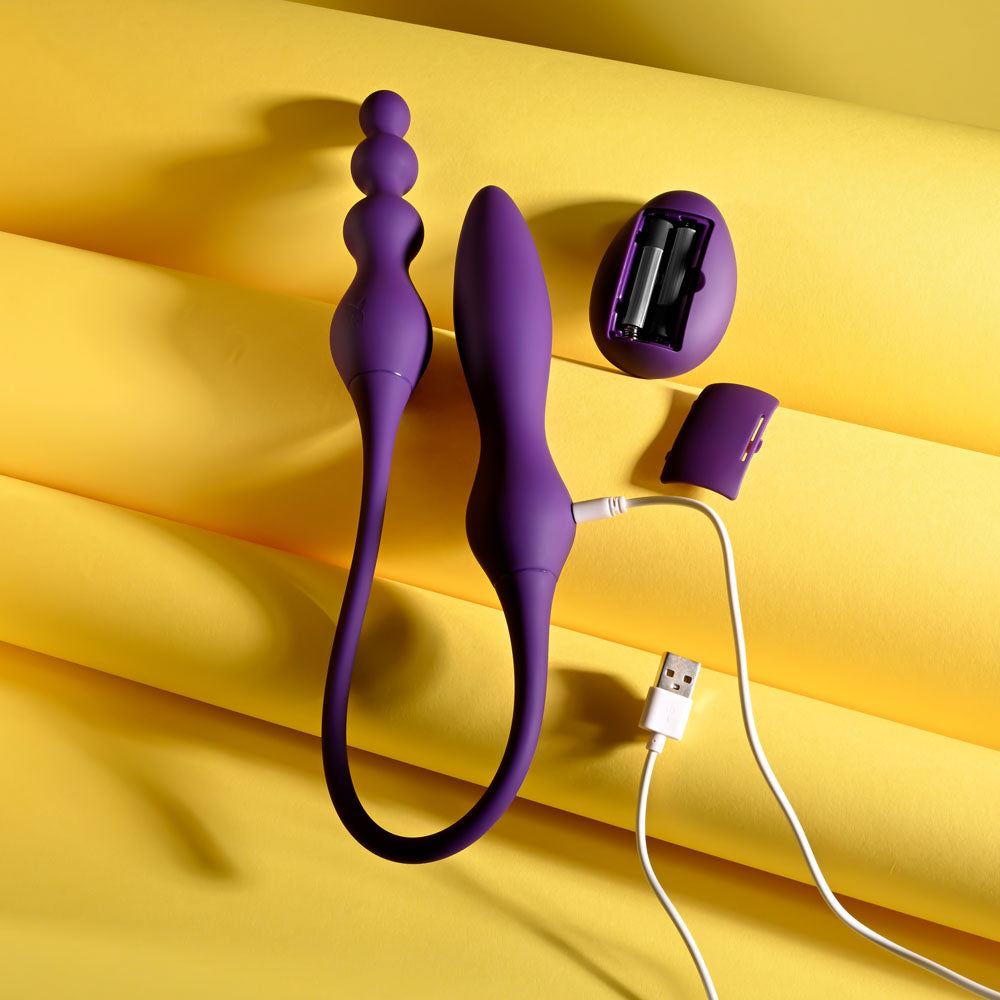 Playboy Pleasure THIS & THAT -  60 cm USB Rechargeable Flexible Dual Ended Vibrator