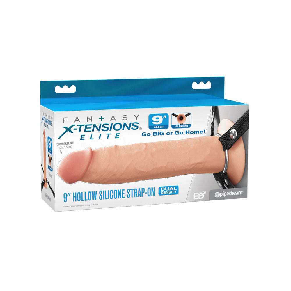 Fantasy X-Tensions Elite 9'' Silicone Hollow Strap-On -  -  22.9 cm Hollow Strap-On